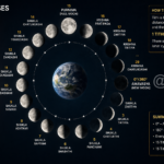 Moon phases and Tithis showing how the Sun and Moon determine Purnima and Amavasya