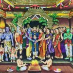 Lord Venkateswara and Padmavati in a traditional divine wedding scene