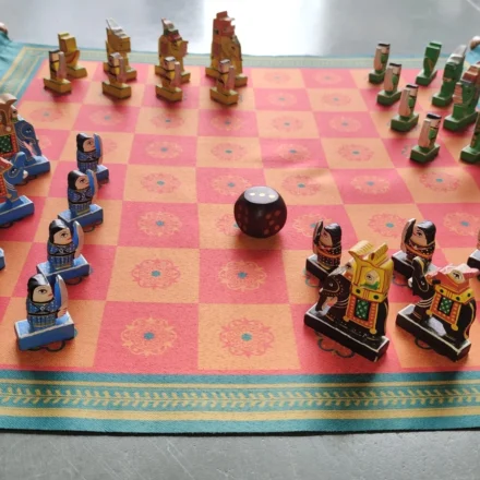 Ancient Indian Chaturanga game showing the origins of chess