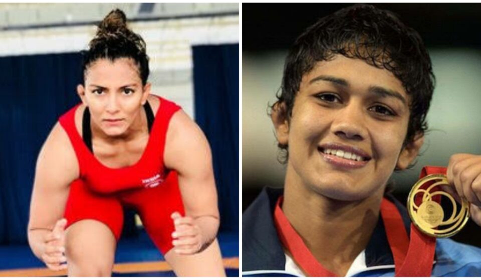 Mahavir Singh Phogat with daughters Geeta and Babita Phogat