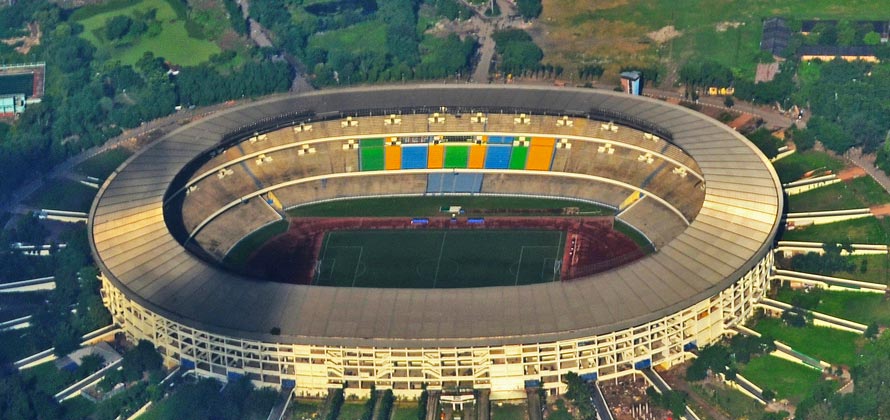Indian football team playing in a FIFA World Cup qualifier